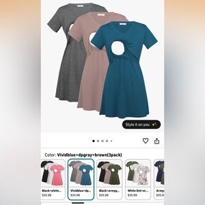 Maternity Nursing Tops Bearsland Bundle (3) Size Small + 1 Tank